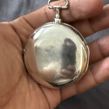 Antique Georgian Verge  1809 Fusee Pair Cased Pocket Watch Silver working 