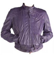 NEW REDSKINS Motorcycle Club Size 42 PURPLE REAL LEATHER BIKER JACKET RRP £225..