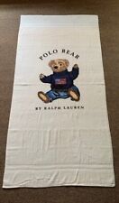 Polo Bear Ralph Lauren Oversize Beach Towel American Flag Cotton Vintage - NEW