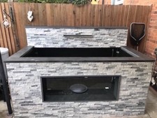 Brazilian black slate Flat wall coping 1200 x 295 x 20mm - slate toppers