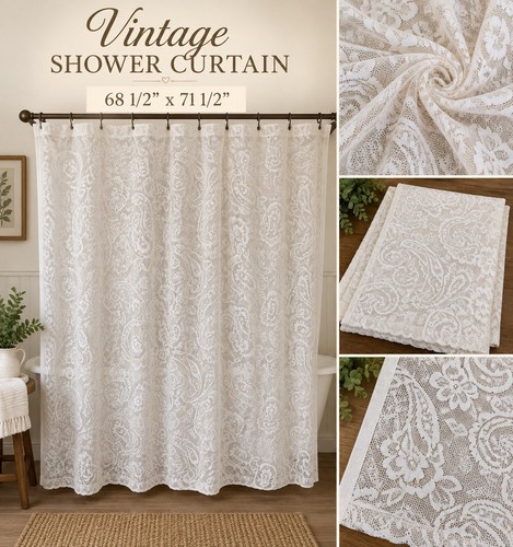 Vintage style white lace - white,
