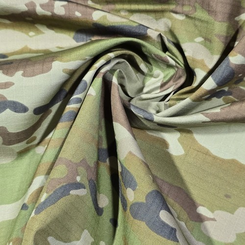 Camo green cotton - green, material