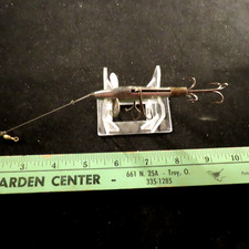 Vintage Pflueger 4 Hook Phantom Minnow Fishing Lure Marked Pflueger **