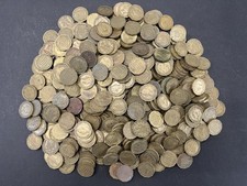 UK Old Threepence Coins 3kg 1937-1970 George VI / Elizabeth II  LOT: 0211-445