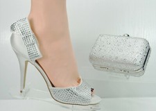 Ivory shoes and matching bag