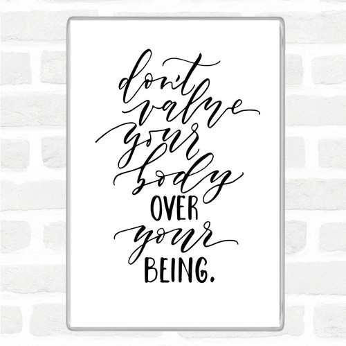 White black body over being - white,