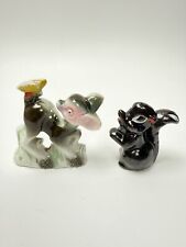 Vintage Bambi And Flower Figurine