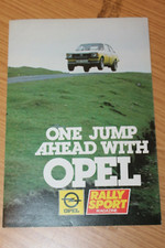Opel Dealer Opel Team Rally Success 1978 Sales Folder Opel Ascona GT/E