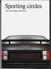 Audi 80 & 90 Sport 1991 UK Market Foldout Sales Brochure Quattro 16v 20v