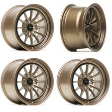 ULTRALITE UL12 15" x 8.25J ET20 4x100 4x108 BRONZE ALLOY WHEELS SET OF 4 Y3169
