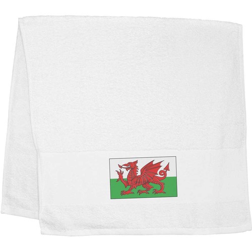 Welsh flag hand towel - 'welsh,