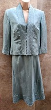 Monsoon vintage silk & linen dress & jacket size UK 12