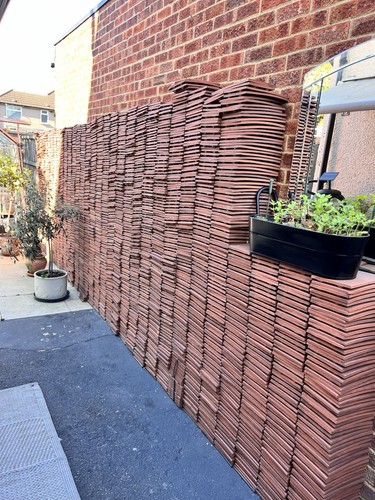 Clay roof tiles red brown - clay,