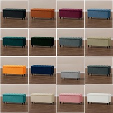 Cubed Velvet Ottoman Storage