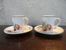 Marks & Spencer St Michael Ashberry 2 Small Coffee Cups (Cans) & Saucers