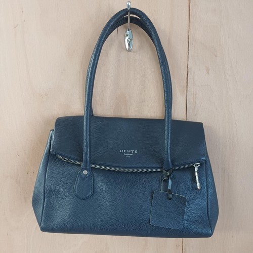 Dents blue leather - leather, handle