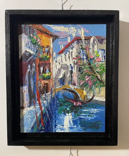 Venice canal gondola colorful - canal,