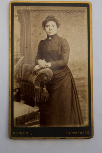 Cdv victorian lady beside - cdv, of