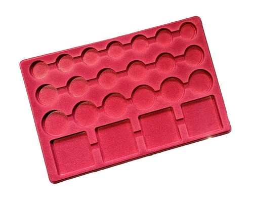 Red coin display tray with - display,