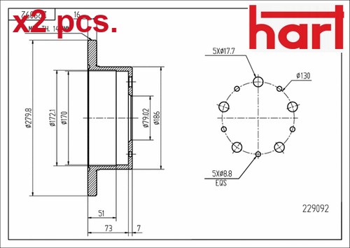 Pcs rear brake - pcs,