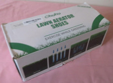 OHUHU LAWN AERATOR SHOES ADJUSTABLE STRAPS BOXED WITH INSTRUCTIONS ETC