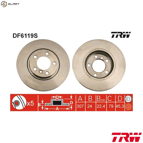 Brake disc df6119s for mini - disc,