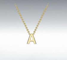 9ct Gold Tiny Initial & Chain