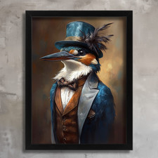 Kingfisher in A Suit Art Print