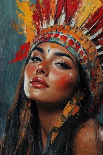 Native american woman - native,