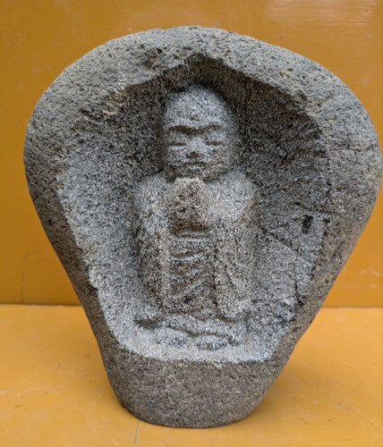 Japanese stone carved jizo - stone,