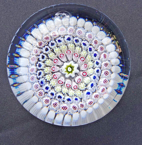 Old english glass paperweight - english,