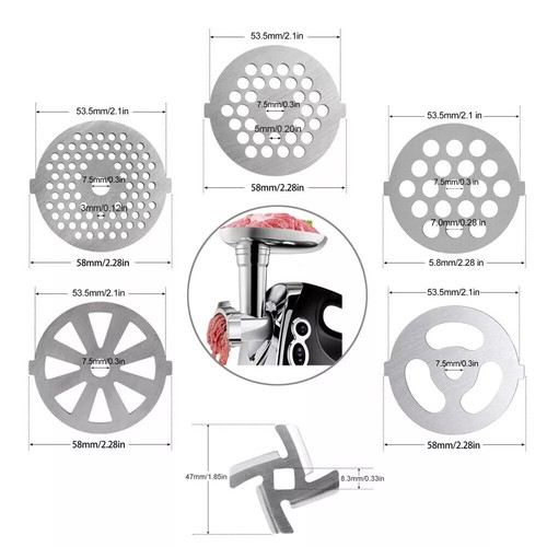 Stainless steel mincer hole - stainless,