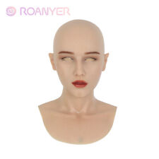 Roanyer Realistic Silicone Female Beautiful Mask May for Halloween Disguise Cos