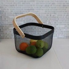 Storage Basket Black Metal