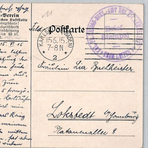 Zeppelin art ww1 postcard - art,