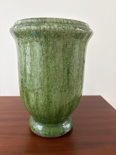 French style glazed planter - french,