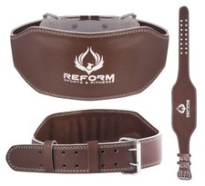 Leather Weight Lifting Belt 6"