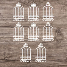 Bespoke Bird Cage Die Cut Card