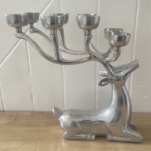 Large silver metal - metal, stag