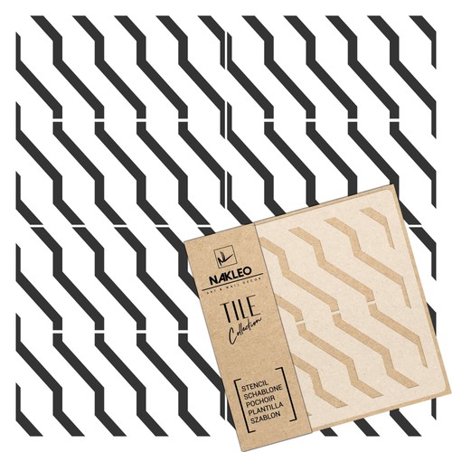Reusable plastic tile stencil - reusable,