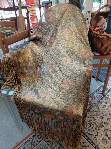 1920s gold lame floral piano - floral,