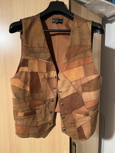 Wave rebel leather vest - leather,