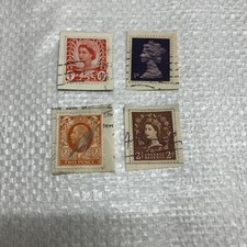 Old British Postage Stamps 3d 4d 2d 2pence King George Wales Stamp Joblot Queen