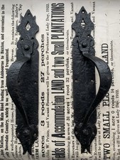 Extra Large Antique Gothic Tudor Church Door Handles Pulls Furniture 15 Inch