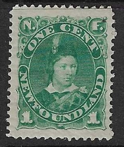 Newfoundland 1887 green - qv, 1c