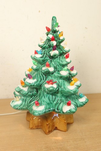 Vintage ceramic christmas tree - ceramic,