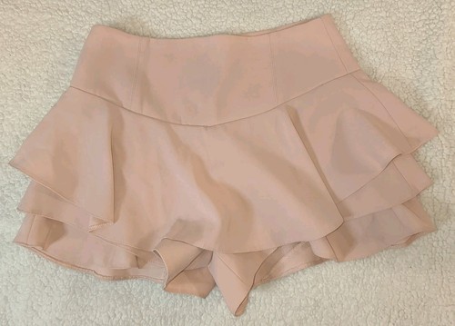 Zara woman pink ruffle skort - pink,