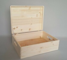Large Wooden Box / Lid Handles
