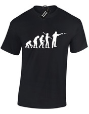 EVOLUTION OF DARTS PLAYER MENS T-SHIRT FUNNY GIFT PRESENT IDEA TEAM TOP DESIGN