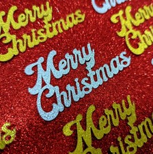12 Merry Christmas Cupcake Toppers Gold, Silver Free Delivery Non Edible
